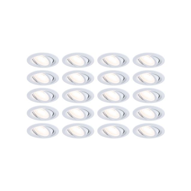 LED-alasvalosetti Paulmann FixedLED, 20x4.8W, 20x460lm, 3000K, suunnattava, valkoinen