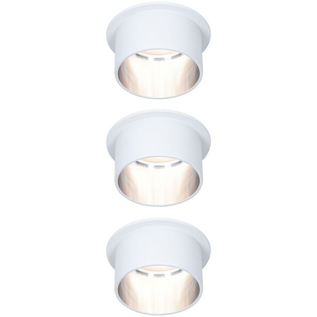 Upotettava LED-valaisinsarja Paulmann, Gil Coin, 3 valaisinta, IP44, Ø68mm, 3x6W, 3x470lm, 2700K, himmennettävä, eri värejä