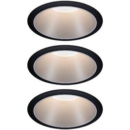 Alasvalosetti Paulmann Cole Ø88mm musta/hopea