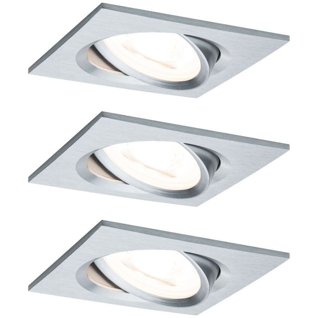 Upotettava LED-valaisin Paulmann Nova Coin, 3kpl, 84x84mm, 6W, 470lm, 2700K, eri värejä