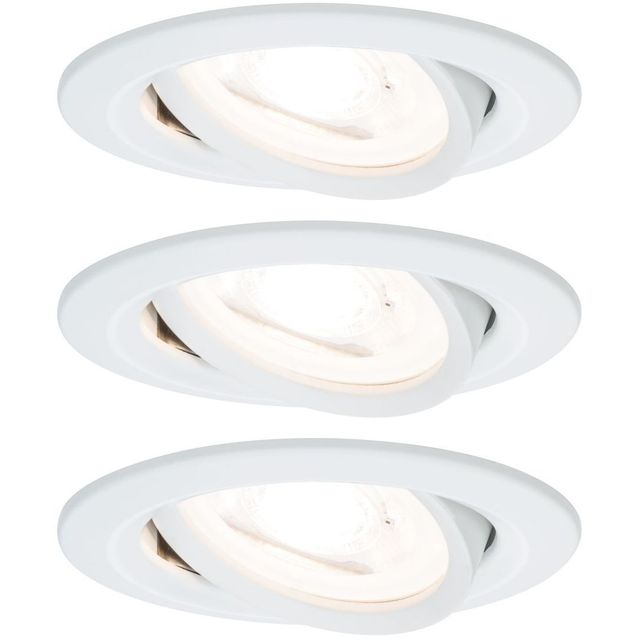 Upotettava LED-valaisin Paulmann Nova, 3kpl, Ø84mm, GU10, 6.5W, 460lm, 2700K, himmennettävä, eri värejä