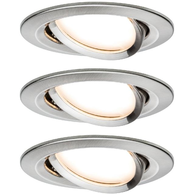 Alasvalosetti Paulmann Coin suunnattava himmennettävä Ø84mm teräs