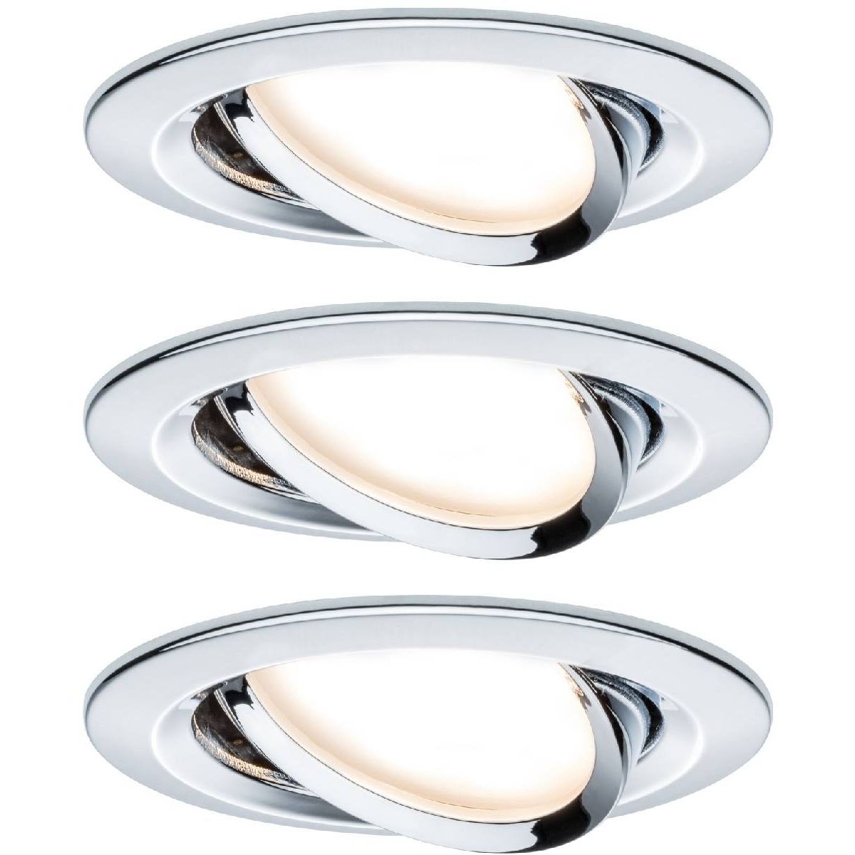 Alasvalosetti Paulmann Coin suunnattava himmennettävä Ø84mm kromi