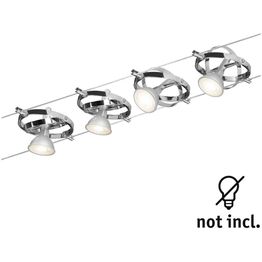 Vaijerivalaisinsetti Paulmann Cardan Basic, GU5.3, 4 valaisinta, himmennettävä, kromi/mattakromi