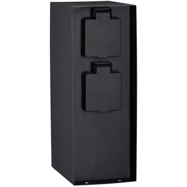 Pistorasiapylväs hämäräkytkimellä Paulmann Rio, IP44, antrasiitti