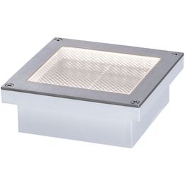 LED-terassivalaisin liiketunnistimella Paulmann Brick, IP67, 10x10cm, 3000K, alumiini
