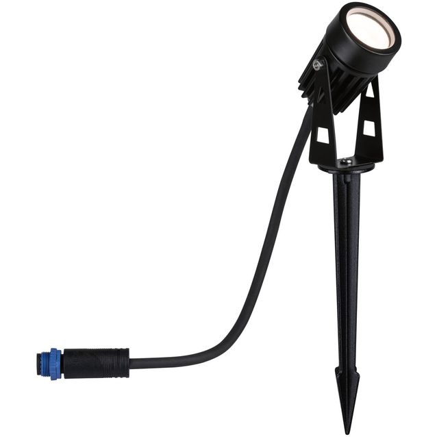 LED-puutarhaspotti Paulmann Plug & Shine maapiikki IP65 3000K 3.5W musta