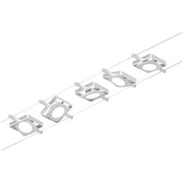 Vaijerivalaisinsetti Paulmann CorDuo RoundMac Basic, 3000K, 230/12V, 5 valaisinta, kromi