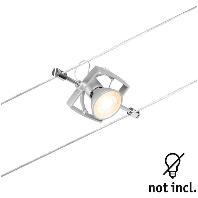 Vaijerivalaisin Paulmann CorDuo Mac II, GU5.3, 12V, mattakromi
