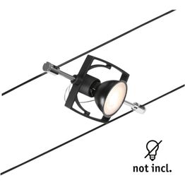 Vaijerivalaisin Paulmann CorDuo Mac II, GU5.3, 12V, mattamusta