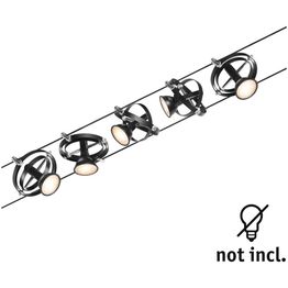 Vaijerivalaisinsetti Paulmann CorDuo Cardan, GU5.3, 230/12V, 5-osainen, eri värejä