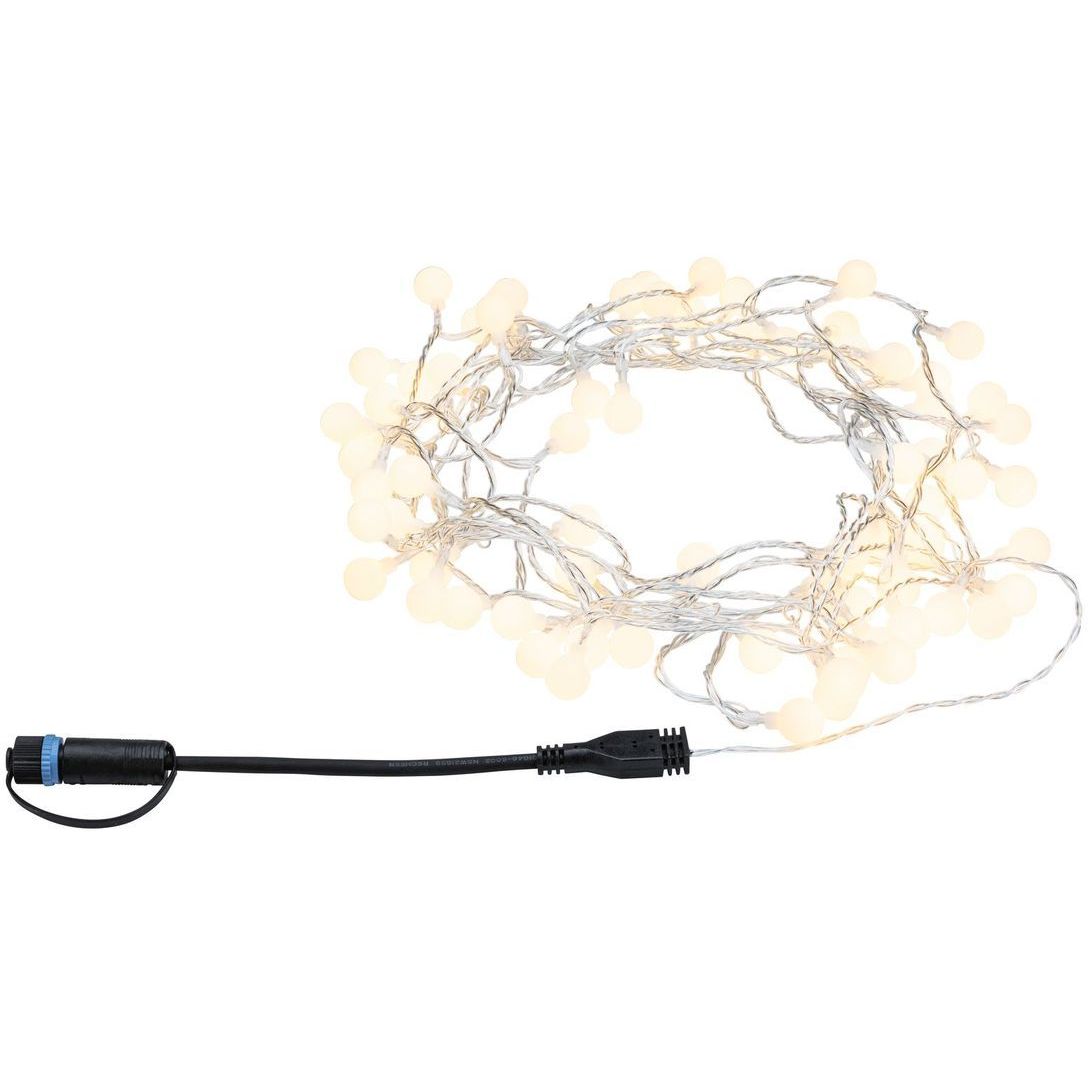 LED-valoketju Paulmann Plug & Shine Fairy lights, 7.5m, IP44, 3000K, musta
