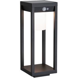 LED-aurinkokennovalaisin Paulmann Marisol, IP44, 3000K, liiketunnistin, musta