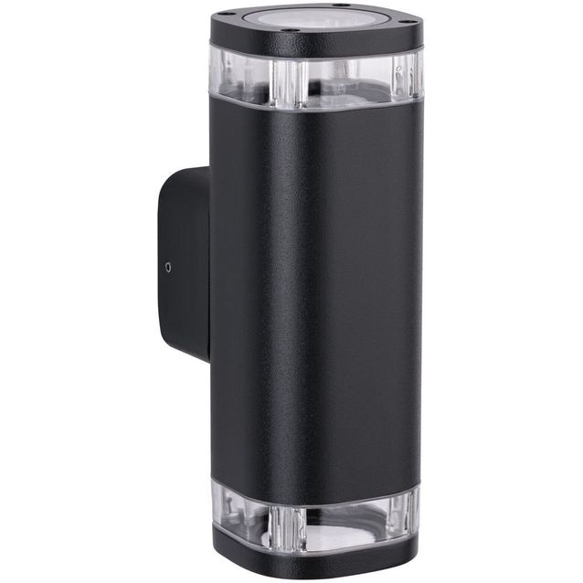 Ulkoseinävalaisin Paulmann Colum, ylös ja alas suunnattu valo, IP44, 80x112mm, korroosionkestävä, antrasiitti