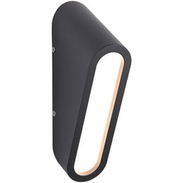 LED-ulkoseinävalaisin Paulmann Clif, IP44, 3000K, korroosionkestävä, antrasiitti