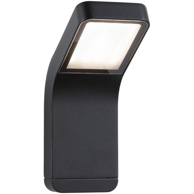 LED-ulkoseinävalaisin Paulmann Kulma, IP44, 3000K, korroosionkestävä, antrasiitti