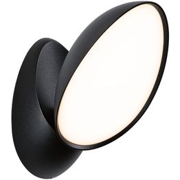 LED-ulkoseinävalaisin Paulmann Batona, IP44, 3000K, antrasiitti