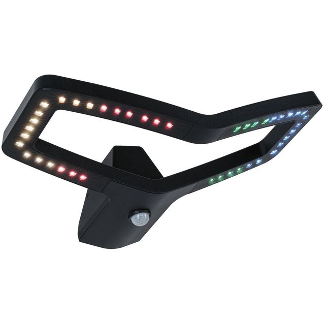 LED-ulkoseinävalaisin Paulmann Alara Smart Home Zigbee 3.0 375x270mm hämäräohjattu liiketunnistin IR RGBW+ 10W 450lm antrasiitti