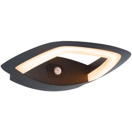 LED-ulkoseinävalaisin liiketunnistimella Paulmann Akena, IP44, 2200K, antrasiitti