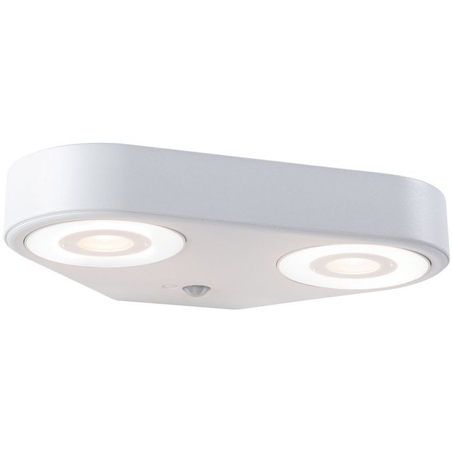 LED-ulkoseinävalaisin Paulmann Silma 2-osainen 280x176mm 3000K 2x5.5/2x0.7W 2x600lm hämäräohjattu liiketunnistin IR valkoinen