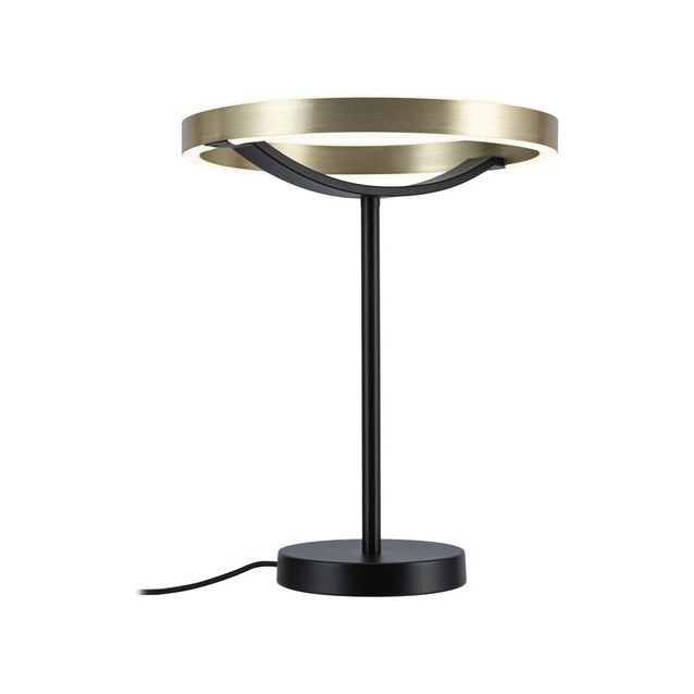 Pöytävalaisin Paulmann Melira, 2700K, 580lm, 10W, kolmiportaisesti himmennettävä, mattamusta/kulta