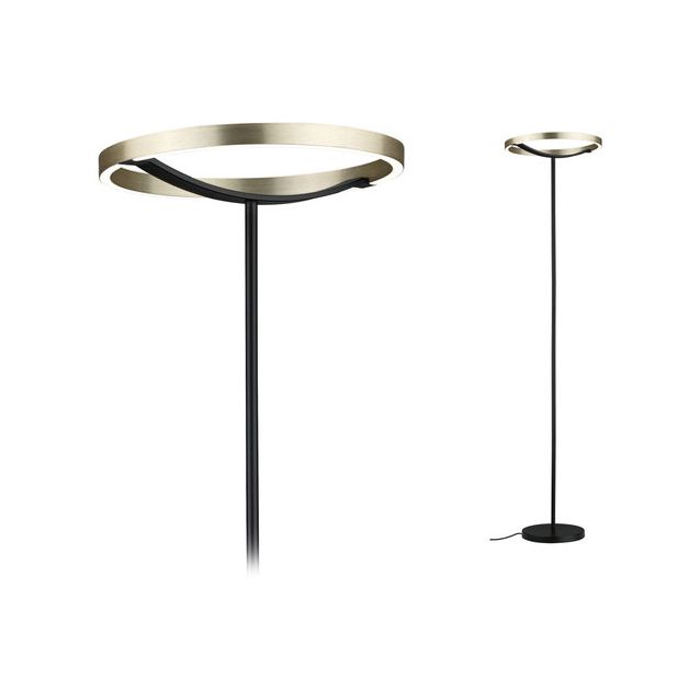 Lattiavalaisin Paulmann Melira, 2700K, 1025lm, 17.5W, 157cm, kolmiportaisesti himmennettävä, mattamusta/kulta