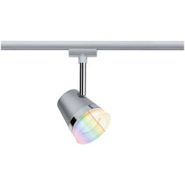 Spottivalaisin kiskoon Paulmann URail Cone, Smart Home Zigbee 3.0, GU10, RGBW+, himmennettävä, mattakromi