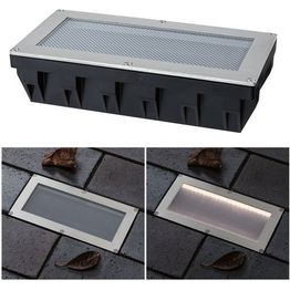 LED-maavalaisin aurinkokennolla Paulmann Sorea, IP67, 200x100mm, 3000K, 0.3W, 16lm, 3.7V, hämäräkytkimellä, ABS/polykarbonaatti/ruostumaton teräs