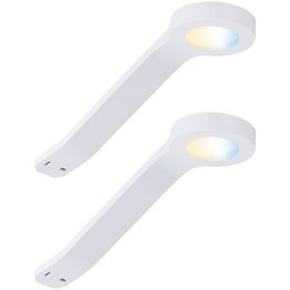 LED-kalustevalaisin Paulmann Clever Connect Mike, 2kpl, säädettävä värilämpötila, mattavalkoinen