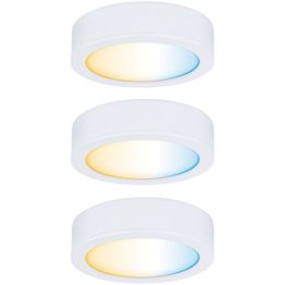 LED-kalustevalaisin Paulmann Clever Connect Disc, 3kpl, säädettävä värilämpötila, mattavalkoinen