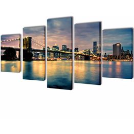 Taulusarja brooklynin silta jokimaisema 200 x 100 cm