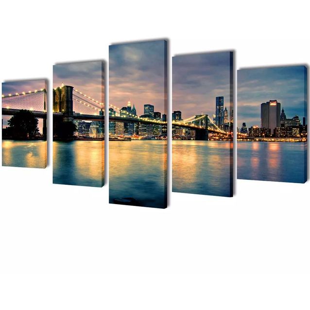 Taulusarja brooklynin silta jokimaisema 200 x 100 cm_1