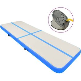 Täytettävä voimistelumatto pumpulla 300x100x15cm PVC sininen