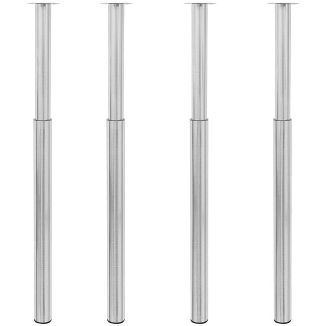 Teleskooppiset pöydänjalat 4kpl harjattu nikkeli 710-1 100mm_1