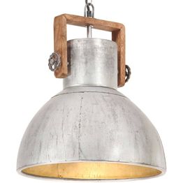 Teollistyylinen riippuvalaisin 25 w hopea pyöreä 40 cm e27