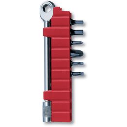 Teräsetti + räikkävarsi Victorinox 6 ruuvauskärkeä