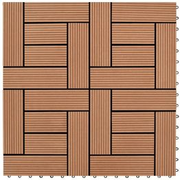 Terassilaatat 22kpl 30x30cm 2m² puukomposiitti ruskea