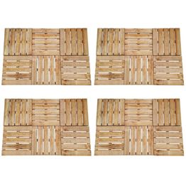 Terassilaatat 24 kpl 50x50 cm puu ruskea