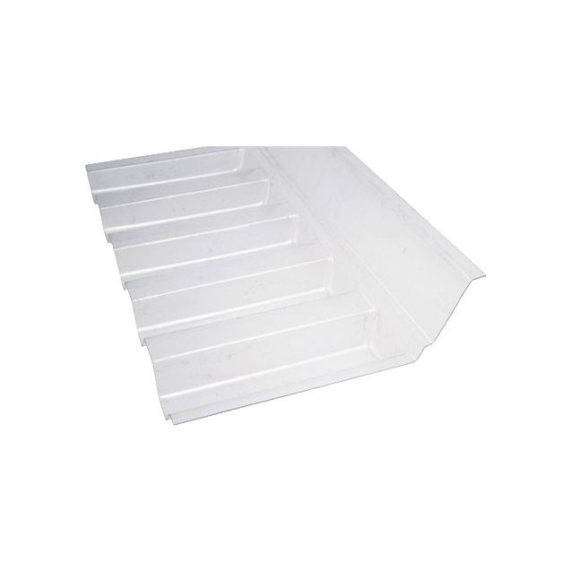 Valokatteen yläliitosprofiili Keraplast PC trapetsi, 1270x150x50mm, kirkas