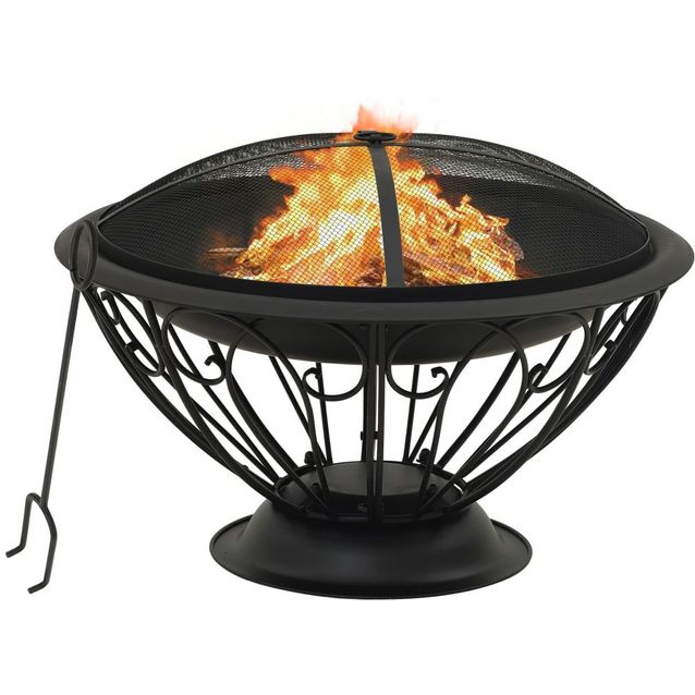 Tulimalja ja hiilihanko 75 cm xxl teräs_1