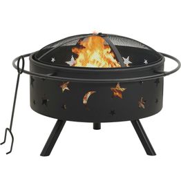 Tulimalja ja hiilihanko 76 cm xxl teräs