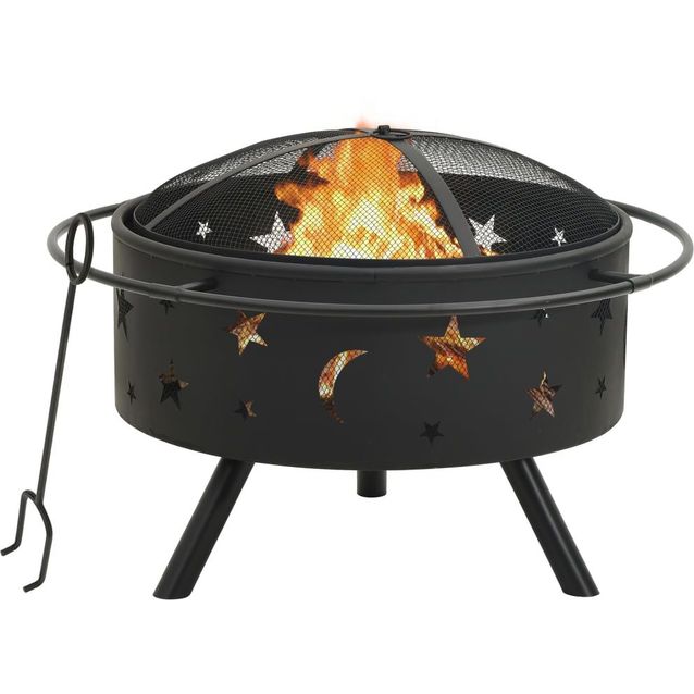 Tulimalja ja hiilihanko 76 cm xxl teräs_1