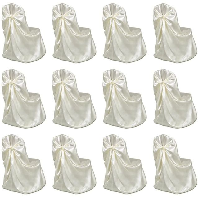 Tuolinpäällinen hääjuhliin kerma 12 kpl_1