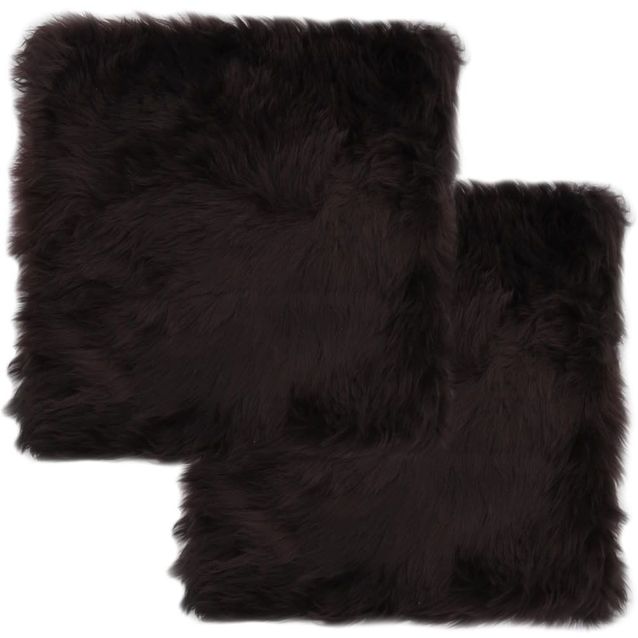 Tuolinpehmusteet 2 kpl ruskea 40x40 cm aito lampaannahka_1