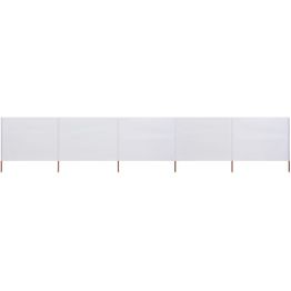 Tuulensuojakangas 5 paneelilla 600x120 cm hiekanvalkoinen