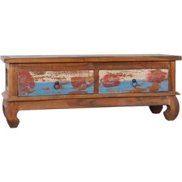 Tv-taso 110x35x40 cm kierrätetty tiikki
