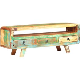 Tv-taso 117x30x41 cm kierrätetty täyspuu