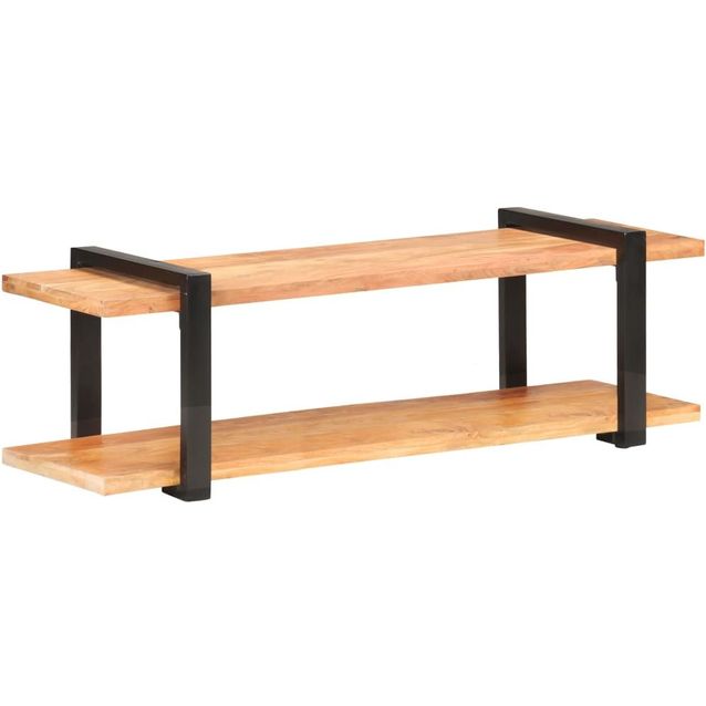 Tv-taso 130x40x40 cm täysi akaasiapuu_1