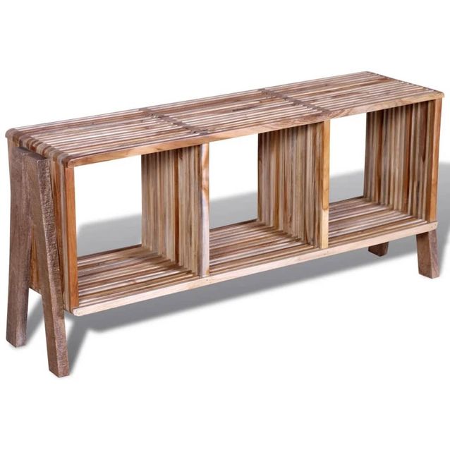 Tv-taso 3:lla hyllyllä uusiokäytetty tiikki_1