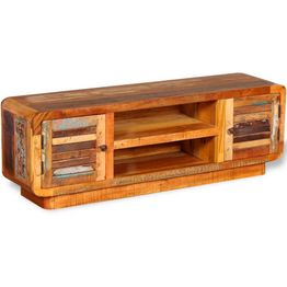 Tv-taso kiinteä kierrätetty puu 120x30x40 cm